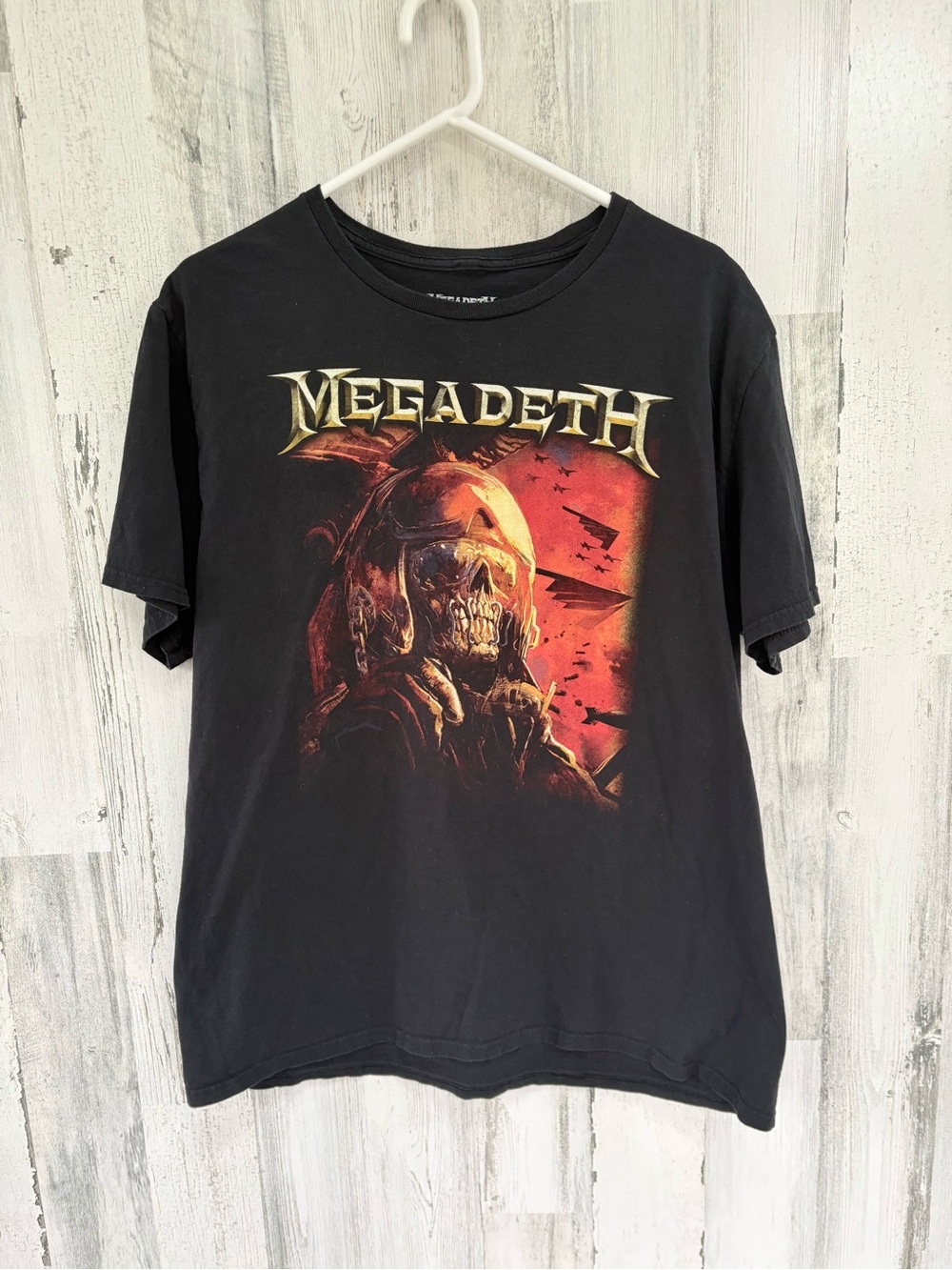 Megadeth Fighter Pilot Men’s Size Medium Graphic Short Sleeve Concert Tee